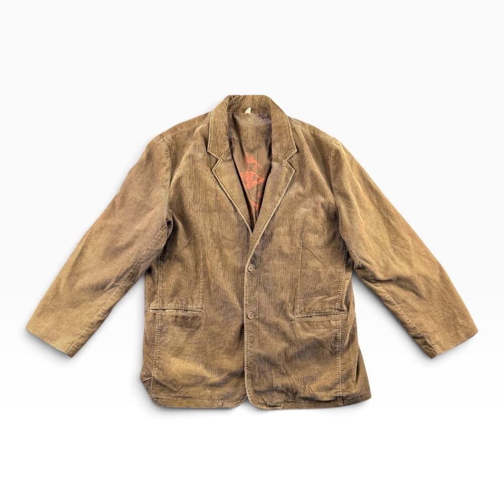 Vintage Y2K Mossimo XXL Brown Cotton Corduroy Blazer Sport Coat Jacket